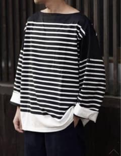 outil AAST ウティ21ss バスクシャツ ボーダー 黒白 サイズ 3 極美品 OUTILウティ TORICOT AAST バスクシャツ 黒/白サイズ0 - メルカリ