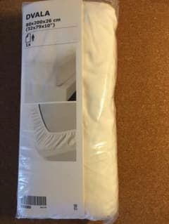 IKEA ボックスシーツ ホワイト セミシングル 80x200cm DVALAのサムネイル