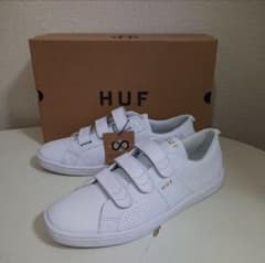 【26cm】HUF ハフ/BOYD/ベルクロ スニーカー/レザー/ローカット/白のサムネイル