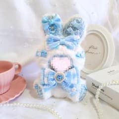 ぬい服 着ぐるみ おすわり たち耳うさぎ 10cm〜11cmのサムネイル