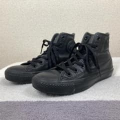 컨버스 올스타 가죽 하이컷 23cm 블랙 블랙