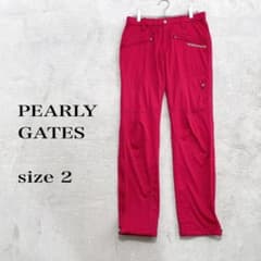 PEARLY GATES 赤 メンズゴルフパンツ サイズ2 - メルカリ