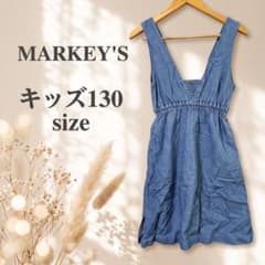MARKEY'S デニムワンピース 130cm キッズ 美品のサムネイル