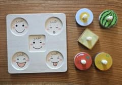 木製 知育パズル 型はめ 食べ物 まるちゃん　ちゃれんじのサムネイル