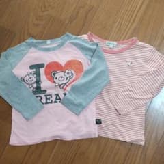 ひろりーま 様専用 くまちゃん & うさぎちゃん  ロンT  100のサムネイル