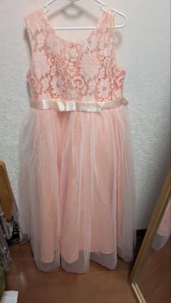 キッズ ドレス 140 ピンク レース 発表会 結婚式のサムネイル