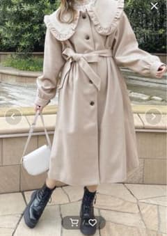 apres jour フリル襟ロングコートのサムネイル