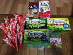 小枝・きのこの山・たけのこの里・ジャイアントカプリコ 合計85個まとめ売り 小枝・きのこの山・たけのこの里・ジャイアントカプリコ 合計85個
