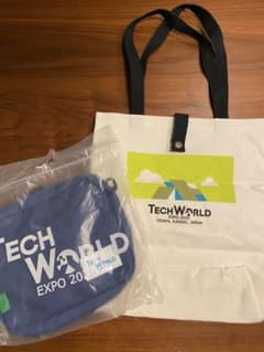 未使用　大阪関西万博　TECH WORLD　 トートバッグとポーチセットのサムネイル