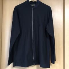 【美品】ワイズフォーメン 黒のノーカラージャケット M相当 綿100％のサムネイル