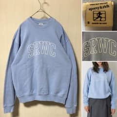 USA製 Sporty & Rich SRWC ロゴ 裏起毛 スウェット 水色S - メルカリ
