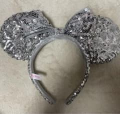 ディズニー ミニー カチューシャ スパンコール シルバー 銀 キラキラのサムネイル