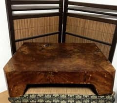 時代 無垢 超重量級 13.6㎏ 古木 刳抜彫り 花台 香台 盆栽台 処分価格