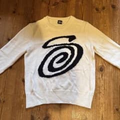 Stussy スワールロゴ ニットセーター ホワイトのサムネイル