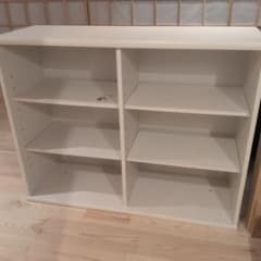 小島工芸 書棚収納棚 キャビネット　ホワイト 幅120cm 奥行41cmのサムネイル