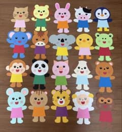 壁面飾り　動物20匹セット¨̮♡のサムネイル