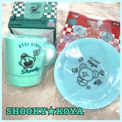 [미사용] BTS BT21 SHOOKY KOYA 머그잔 다채로운 플레이트
