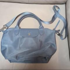ロンシャン LONGCHAMP ライトブルー ショルダーバッグのサムネイル