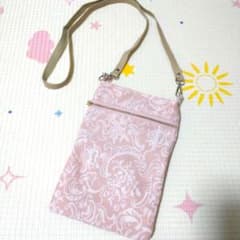 ハンドメイド サコッシュ ショルダーバッグ ダマスク柄 - 3