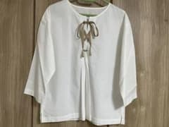 【新品未使用】UNITED ARROWS レースアップブラウス 8分袖のサムネイル