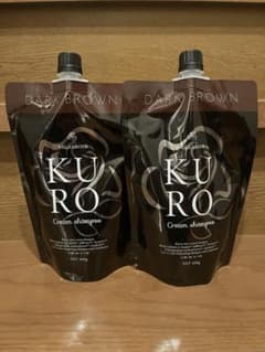 【新品未使用】KUROクリームシャンプー ダークブラウン400g×2コのサムネイル