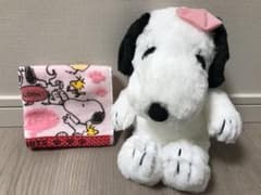 【新品タグ付き】スヌーピーベルぬいぐるみ＋ミニタオルのサムネイル