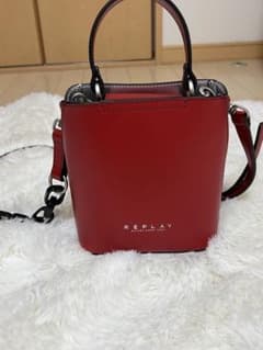 REPLAY 赤 ショルダーバッグ ハンドバッグ