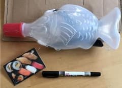 （新品・未使用）ビッグ醤油差しボトル500ml 肩掛けストラップ付きのサムネイル