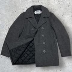 Schott ピーコート ダブルブレスト 38 USA グレー メルトンウール