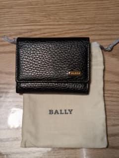 未使用 BALLY コインケース 小銭入れ レザー 黒 シボ革 保存袋付のサムネイル