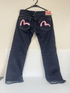 EVISU 日本製 ピンク カモメ 美品 W29 L30 濃紺 - メルカリ