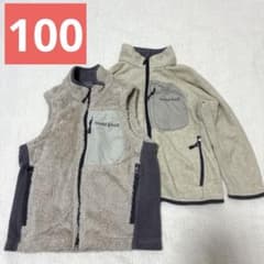 mont-bell フリースジャケット、ベスト２枚セット100サイズ