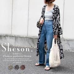 インスタ 大人気  新品 花柄ガウンのサムネイル