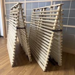 みやび格子 すのこベッド AiR RAISE エアライズ 2台 折りたたみ 桐