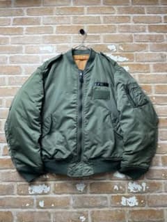 90s MA-1 フライトジャケット リバーシブル カーキ オレンジ