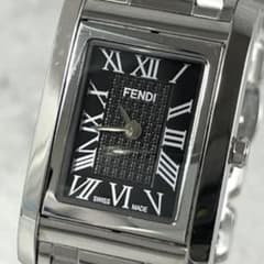 【付属品有 稼働】FENDI フェンディ 黒文字盤 角型 SS ローマン ズッカ 付属品有 稼働】FENDI フェンディ 黒文字盤 角型 SS ローマン ズッカ