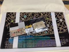 西陣織帯　花刺繍のサムネイル