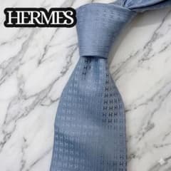 HERMES エルメス ネクタイ H柄 ブルー系 - メルカリ
