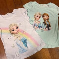 H&M エイチアンドエム アナ雪 キッズ Tシャツ  2枚組 4-6y 110のサムネイル