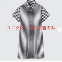 試着のみ　GIRLS ギンガムチェックシャツワンピース（半袖）のサムネイル