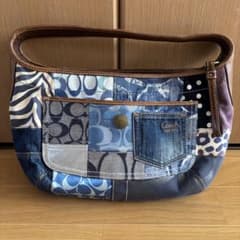 COACH パッチワーク デニム ハンドバッグのサムネイル