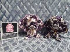 金華山新格子パープル＆華恋パープル頭でっかちいぬぬいぐるみ 金華山新格子パープル＆華恋パープル頭でっかちいぬぬいぐるみ - メルカリ