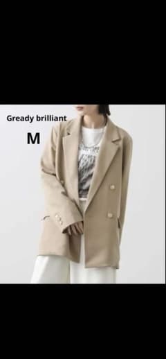 GreadyBrilliantベージュ ダブルブレスト テーラードジャケットのサムネイル