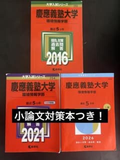 慶應義塾大学 環境情報学部 赤本 2016〜2026年 小論文参考書付き