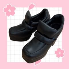 くるみ様専用グラムリップス ブラックプラットフォームシューズ - メルカリ