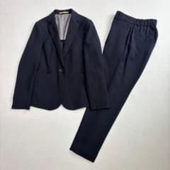 美品 ORIHICA RHYME 洗える S パンツスーツ 紺 セットアップ - メルカリ