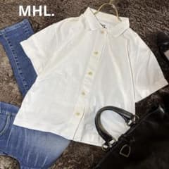 【定価1.9万】マーガレットハウエル 半袖ポロシャツ 2 オーガニック マーガレットハウエル オーガニックコットン半袖ポロシャツ2 前開き