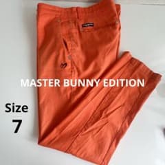 新品　マスターバニーエディション　パンツ　ストレッチ　春夏　オレンジ　サイズ5 希少サイズ7】マスターバニーエディション ストレッチゴルフパンツ 687