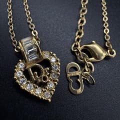 美品】Dior ディオール ネックレス CD ロゴ ヴィンテージゴールド185 