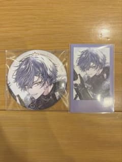 にじさんじ 小柳ロウ 誕生日グッツ2025 箔押し缶バッジ＆チェキ風カードのサムネイル